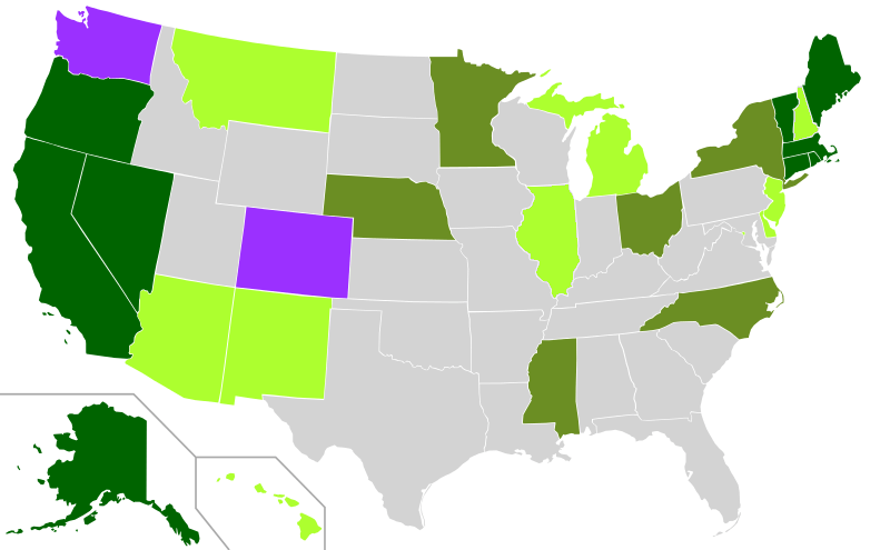 Map of US State Cannabis Law